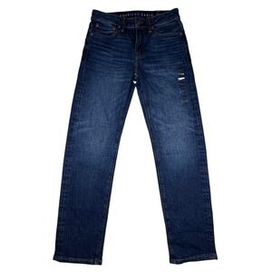 American Eagle Airflex+ Slim Straight Jeans Mens 26x28 Rustic Blue Medium Wash